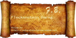 Fleckenstein Barna névjegykártya