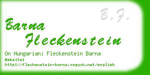 barna fleckenstein business card